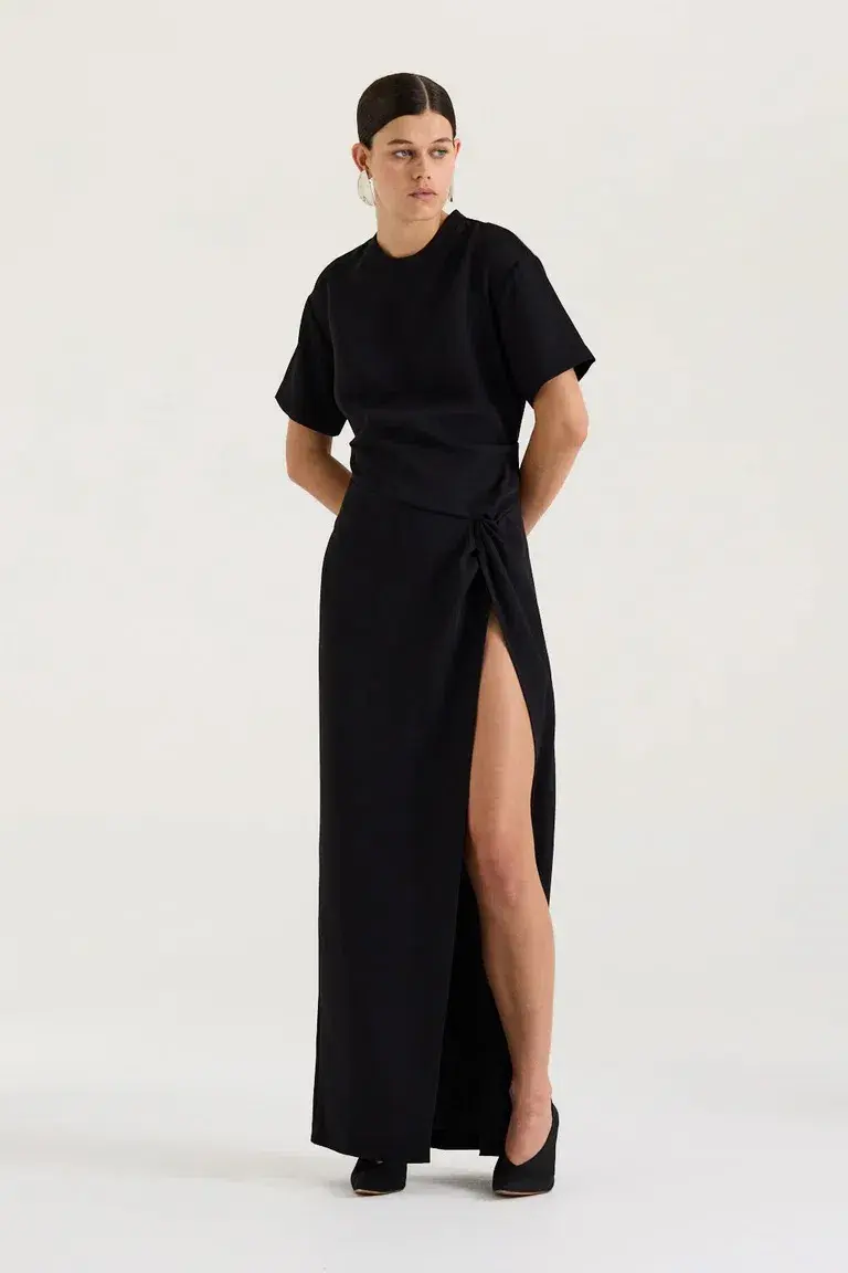 HENNE Avila Maxi Dress Black Size 10 for rent on The Volte - main image
