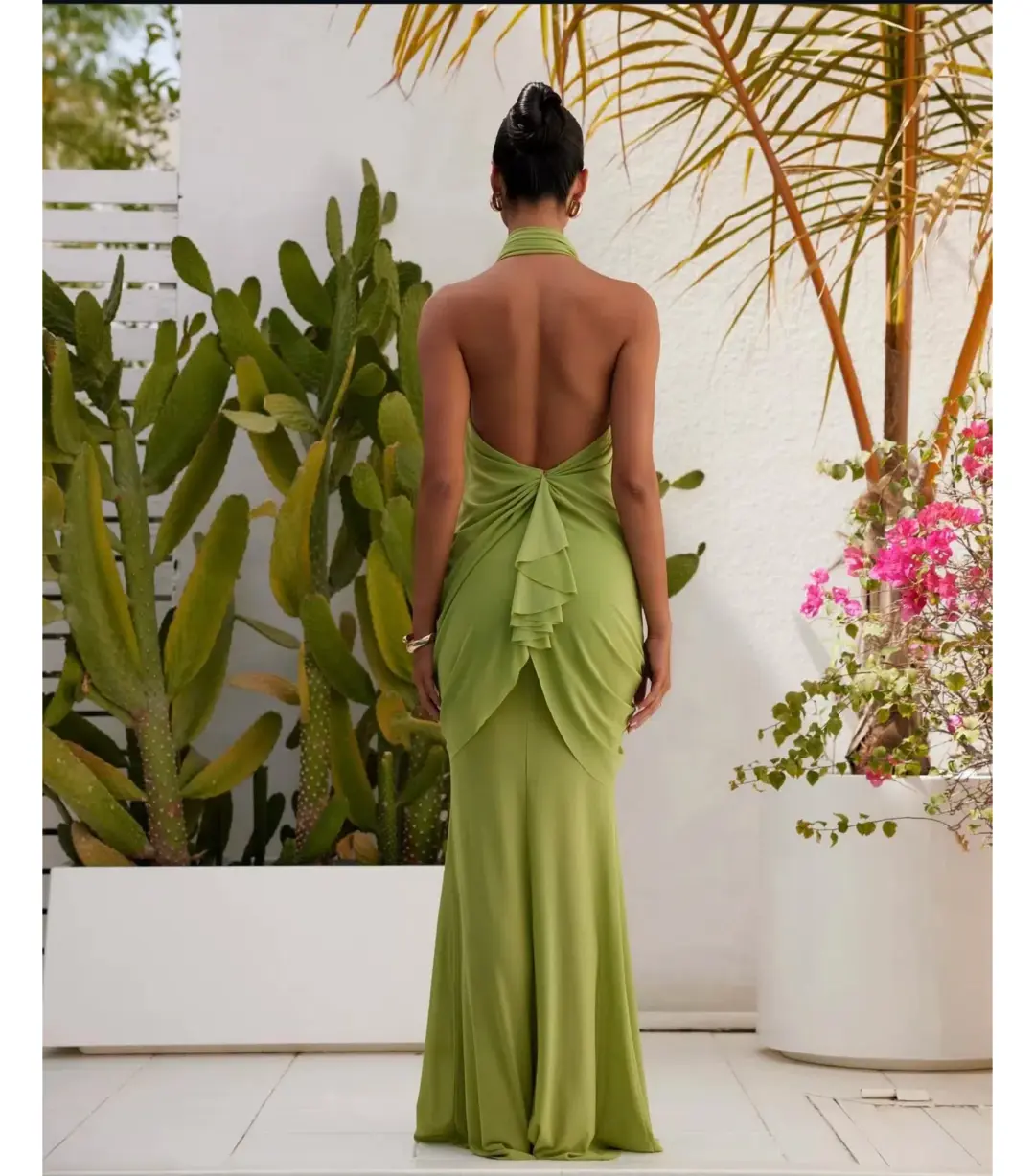 Abyss by Abby Debut Maxi Dress Green Size AU 8 for rent on The Volte - main image