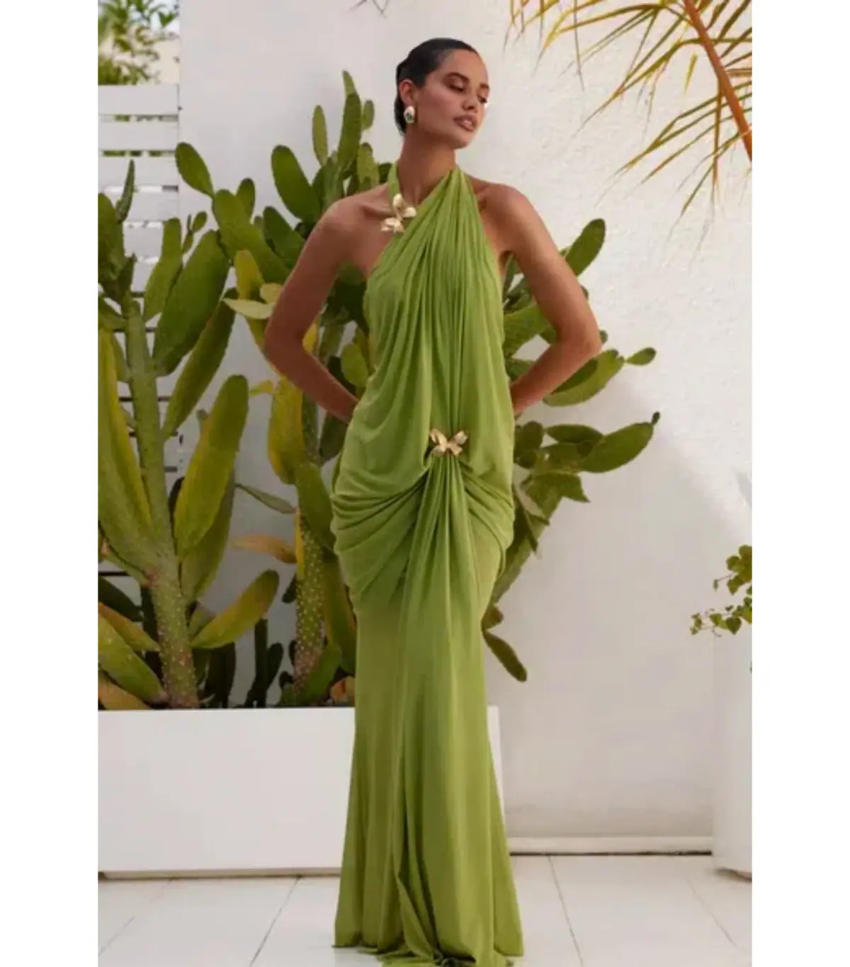 Abyss by Abby Debut Maxi Dress Green Size AU 8 - Image 2