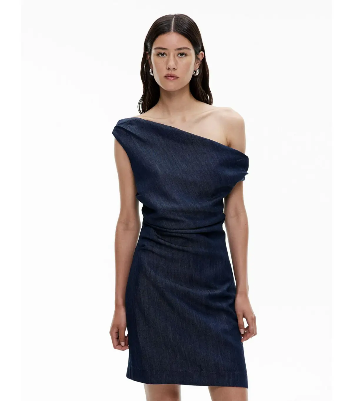 Witchery Off Shoulder Denim Mini Dress Blue Size AU 8  - Image 2