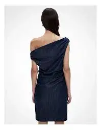 Witchery Off Shoulder Denim Dress Size 8 AUS - Image 3
