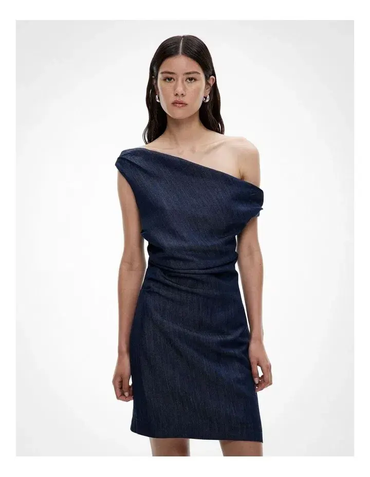 Witchery Off Shoulder Denim Dress Size 8 AUS - Image 2