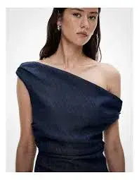 Witchery Off Shoulder Denim Dress Size 8 AUS - Image 4