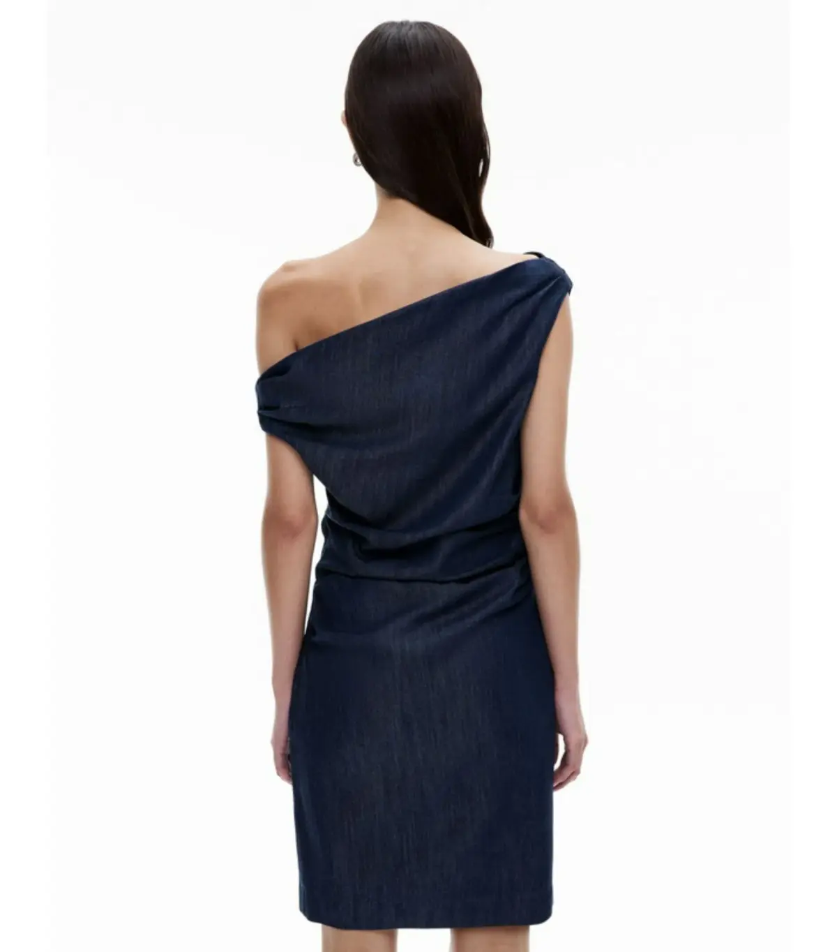 Witchery Off Shoulder Denim Mini Dress Blue Size AU 8  - Image 4