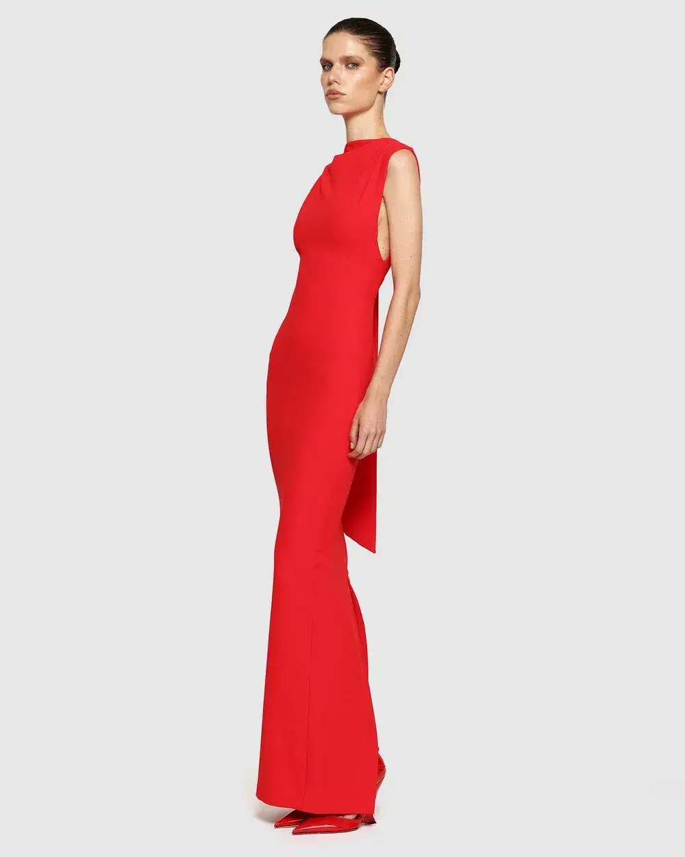 Effie Kats Audrey Gown Cherry Red Small - Image 2