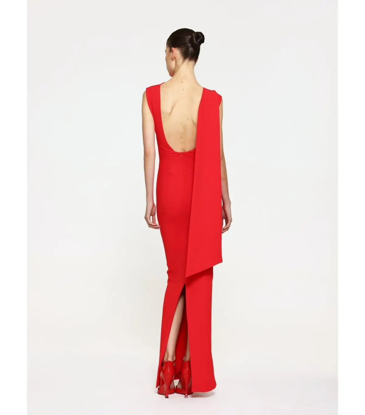 Effie Kats Audrey Maxi Gown Cherry Red Size Small / AU 8 - Image 3