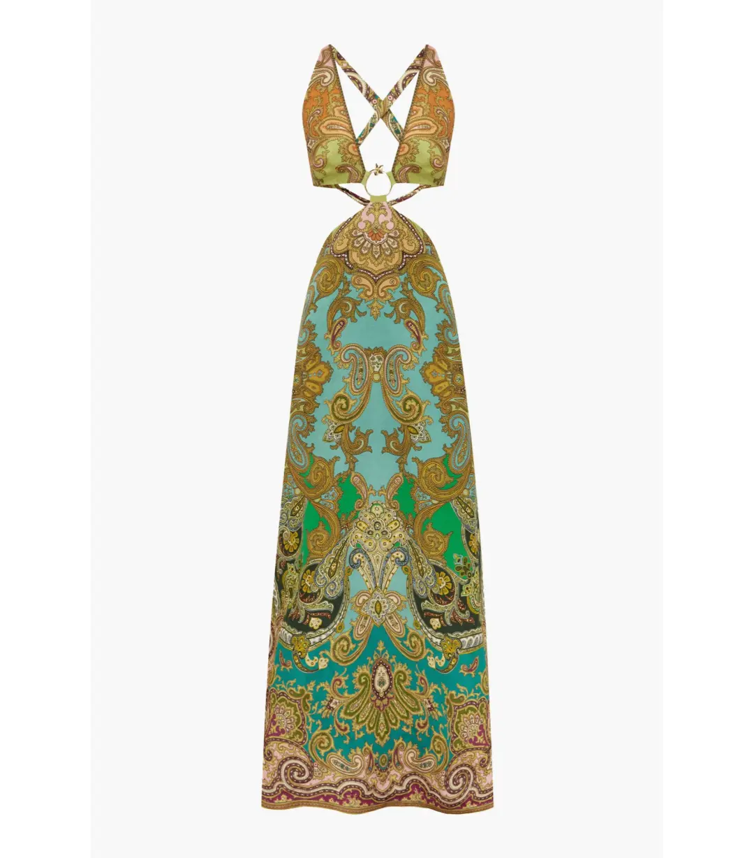 Alemais Clemenza Cut Out Midi Dress Multi Size AU 8 for rent on The Volte - main image