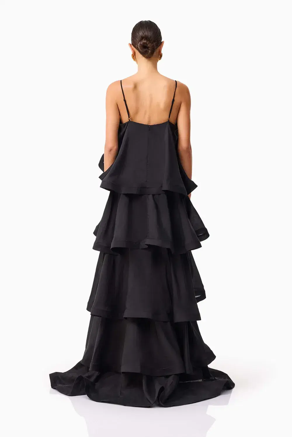 ELLIATT TILLY TIERED MAXI DRESS BLACK SIZE AU 10 - Image 2