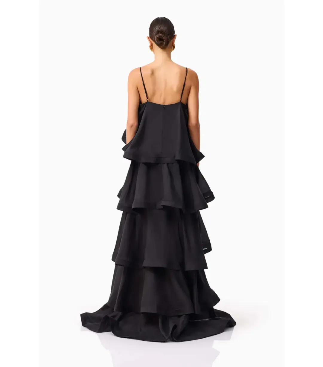 Elliatt Tilly Tiered Maxi Dress Black Size M / AU 10 for rent on The Volte - main image