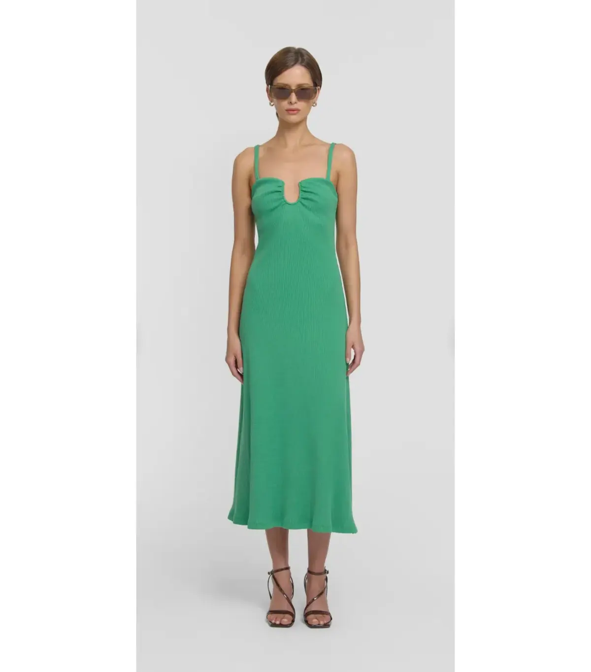 Viktoria & Woods Speakeasy Midi Dress in Galactic Green Size 2 / AU 10 - Image 1