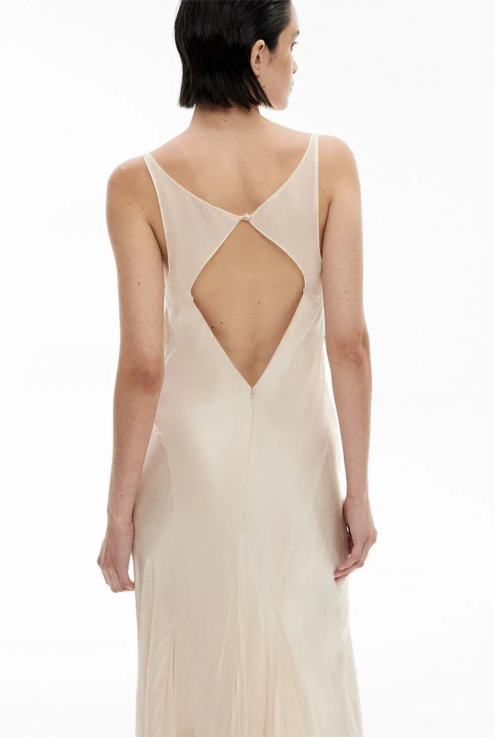 Witchery Sheer Insert Maxi Dress in Parchment Off-White Size 8 AUS - Image 5