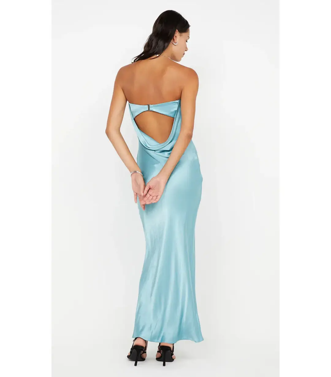 Bec & Bridge Moon Dance Strapless Maxi Dress Sea Spray Size AU 8  for rent on The Volte - main image
