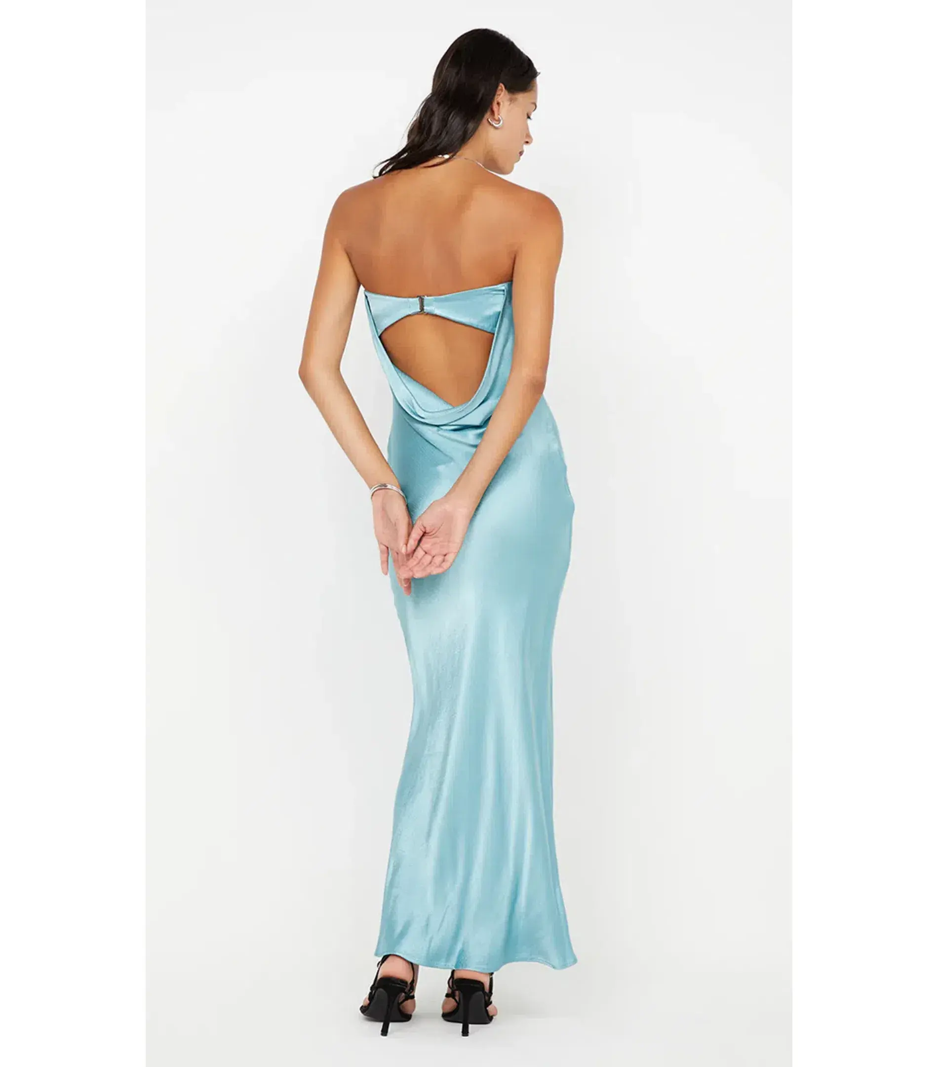 Bec & Bridge Moon Dance Strapless Maxi Dress Sea Spray Size AU 8  - Image 3