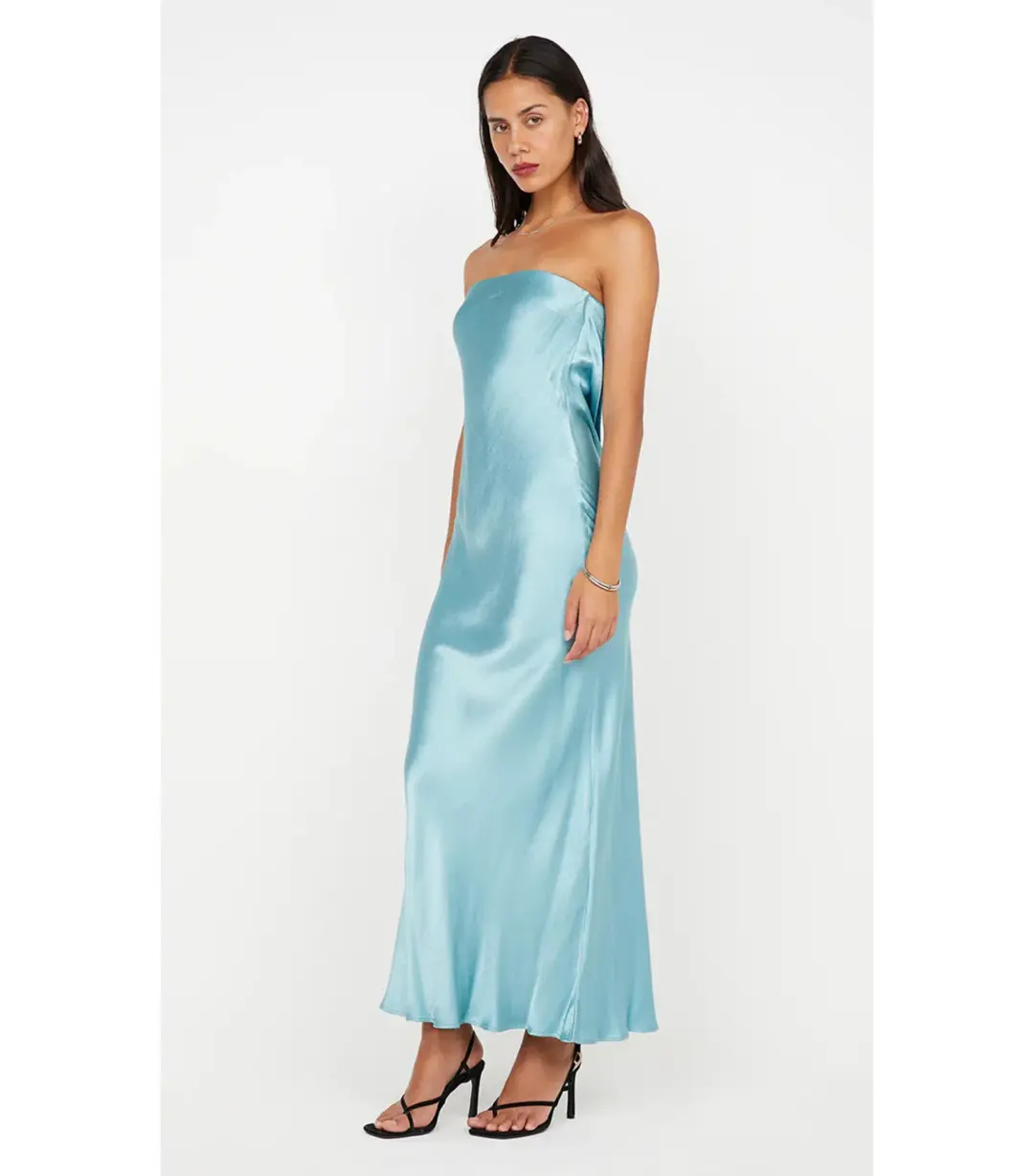 Bec & Bridge Moon Dance Strapless Maxi Dress Sea Spray Size AU 8  for rent on The Volte - main image