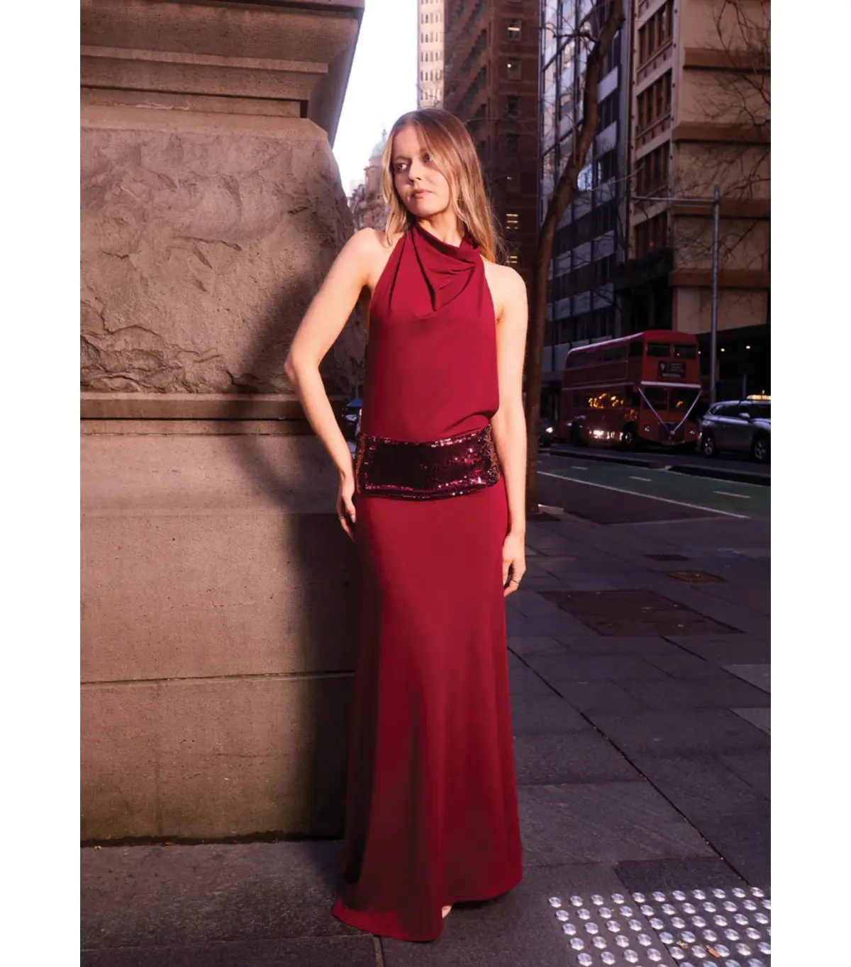 Ance Gria Adele Maxi Gown in Wine Size M / AU 10 - Image 1