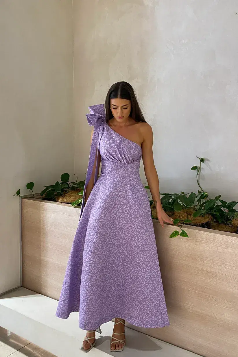 Rachel Gilbert Emiliano Midi Dress Lilac Size 4 / AU 14 - Image 1