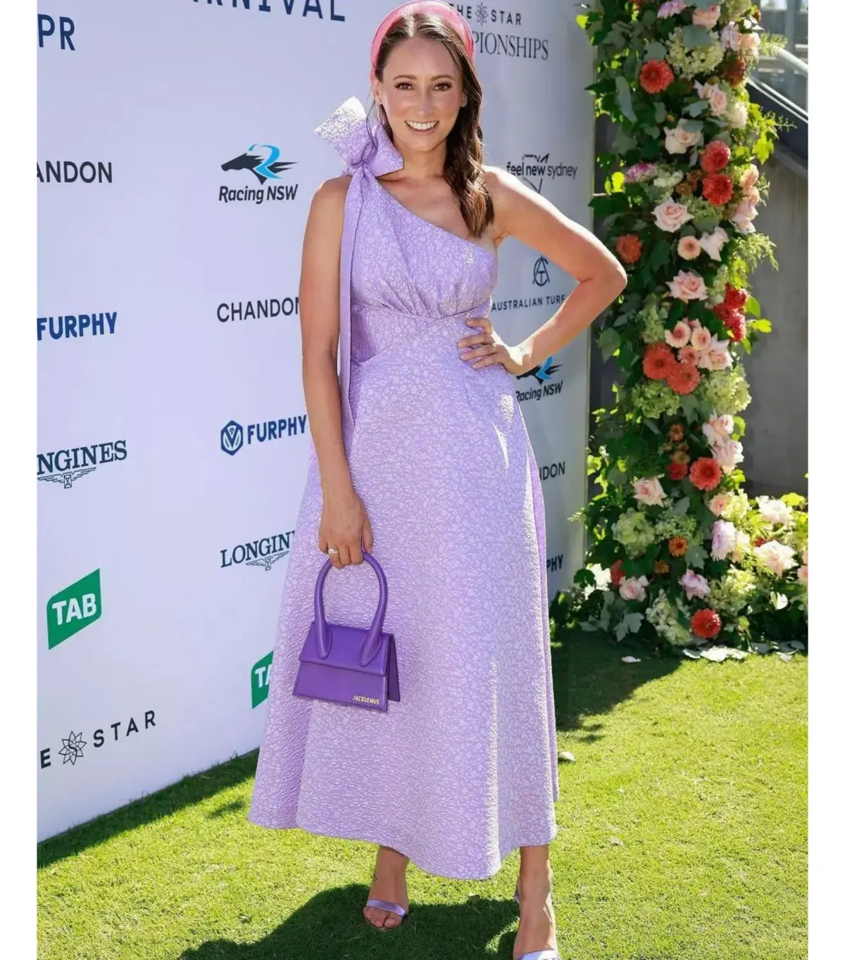 Rachel Gilbert Emiliano Midi Dress Lilac Size 4 / AU 14 - Image 2