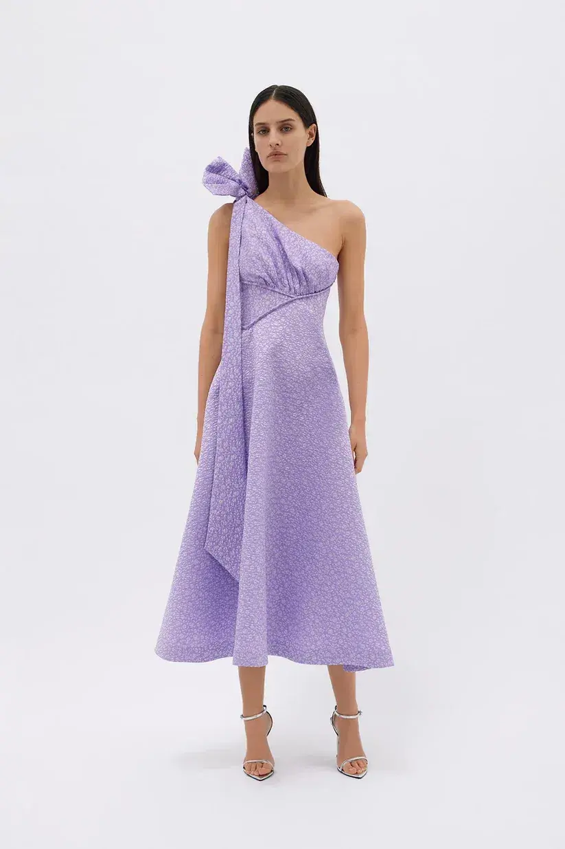 Rachel Gilbert Emiliano Midi Dress Lilac Size 4 / AU 14 - Image 2
