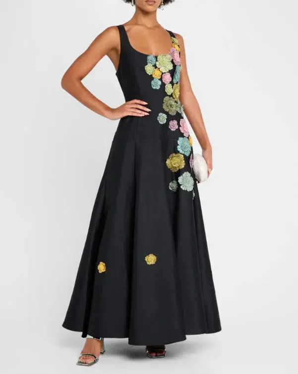 Alemais Alemais Lolita Floral-embellished Taffeta Gown - Image 4