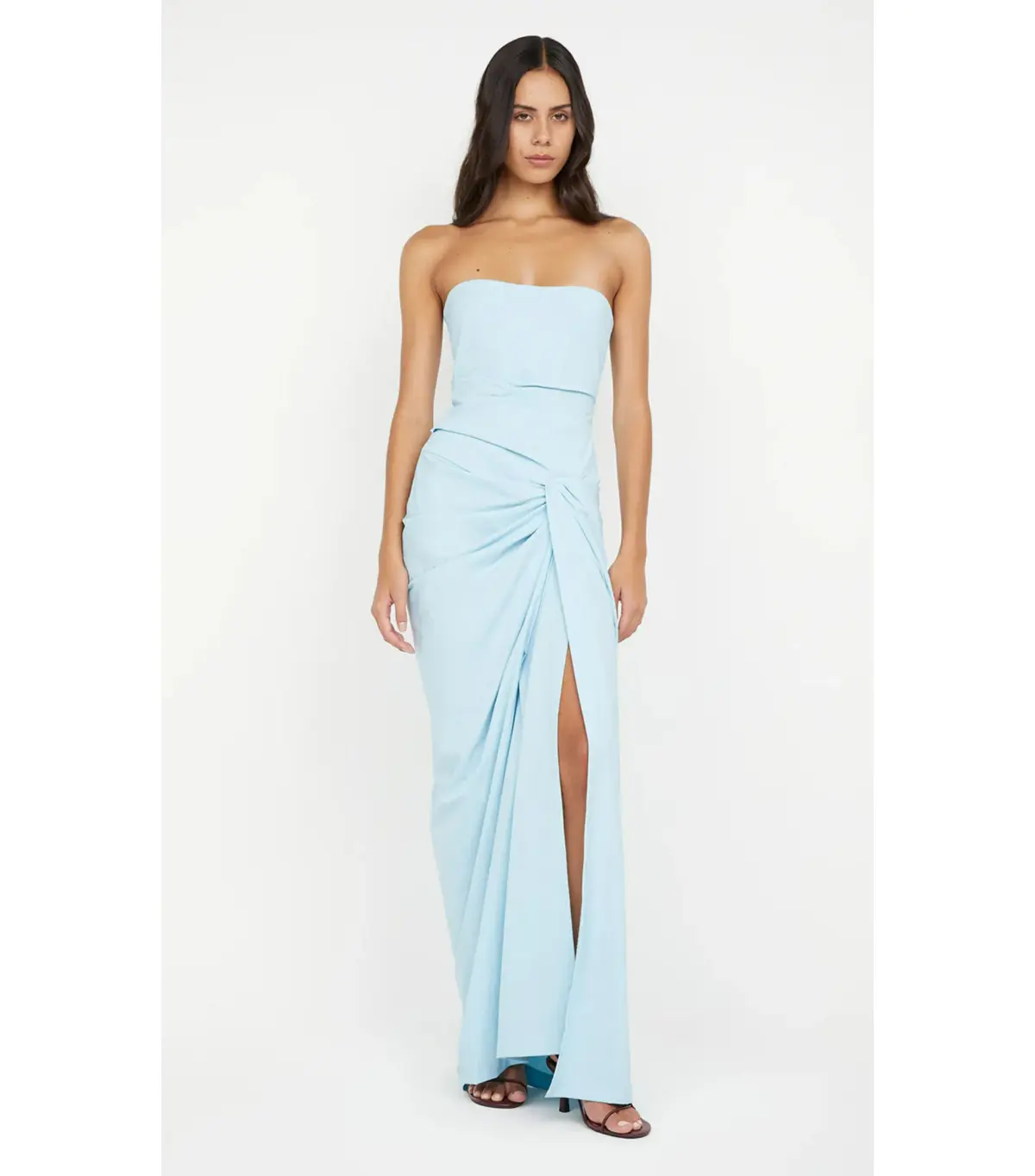 Bec & Bridge Domenic Strapless Maxi Dress Sky Blue Size AU 14 - Image 1
