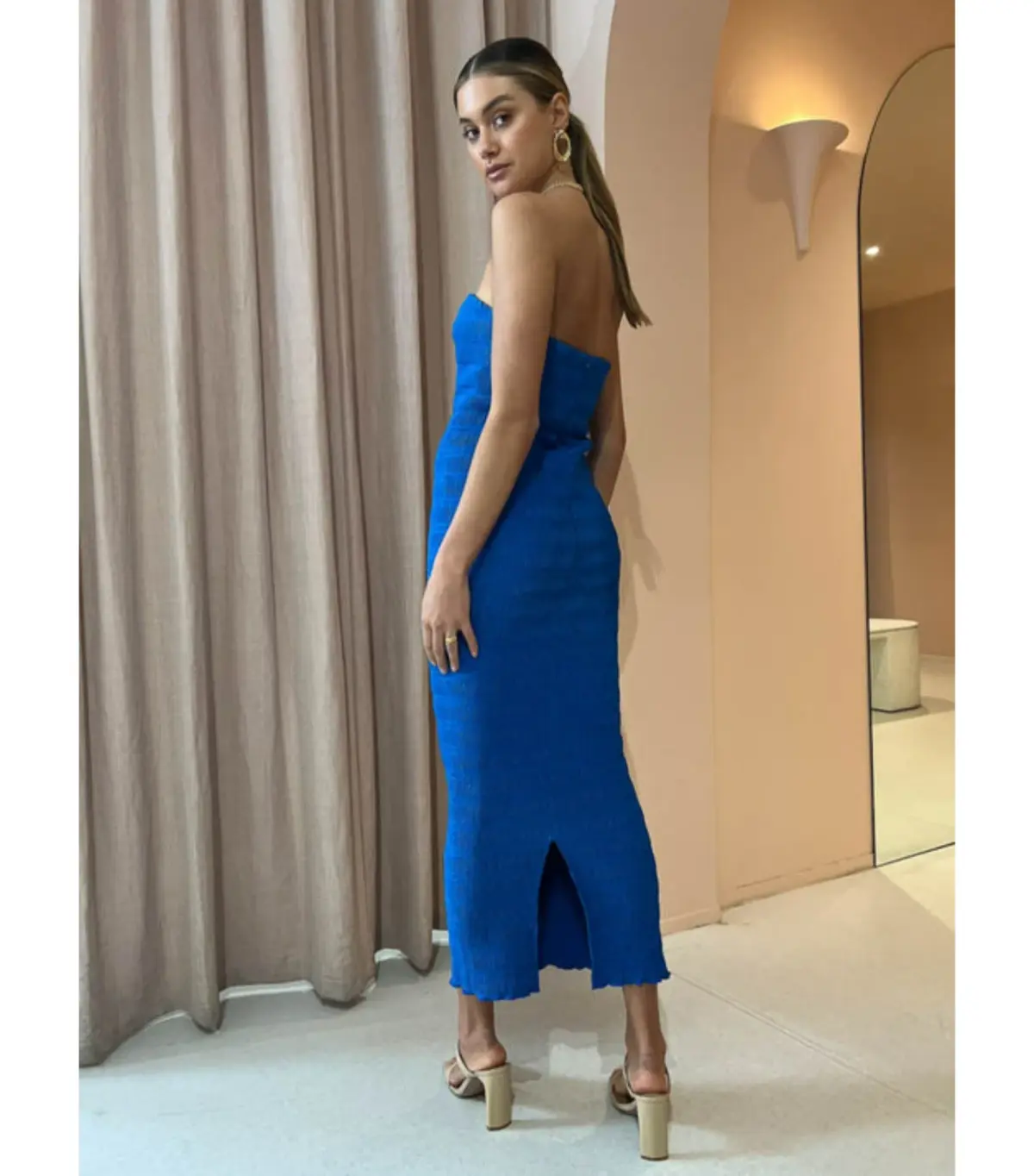 L'Idee Aurore Midi Gown in Moroccan Blue Size AU 12  - Image 3