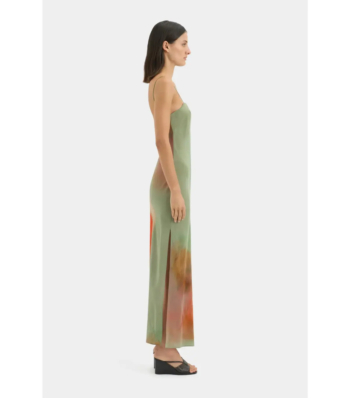 Sir the Label Calle Slip Midi Dress in Acquerello Print Size AU 10 - Image 2