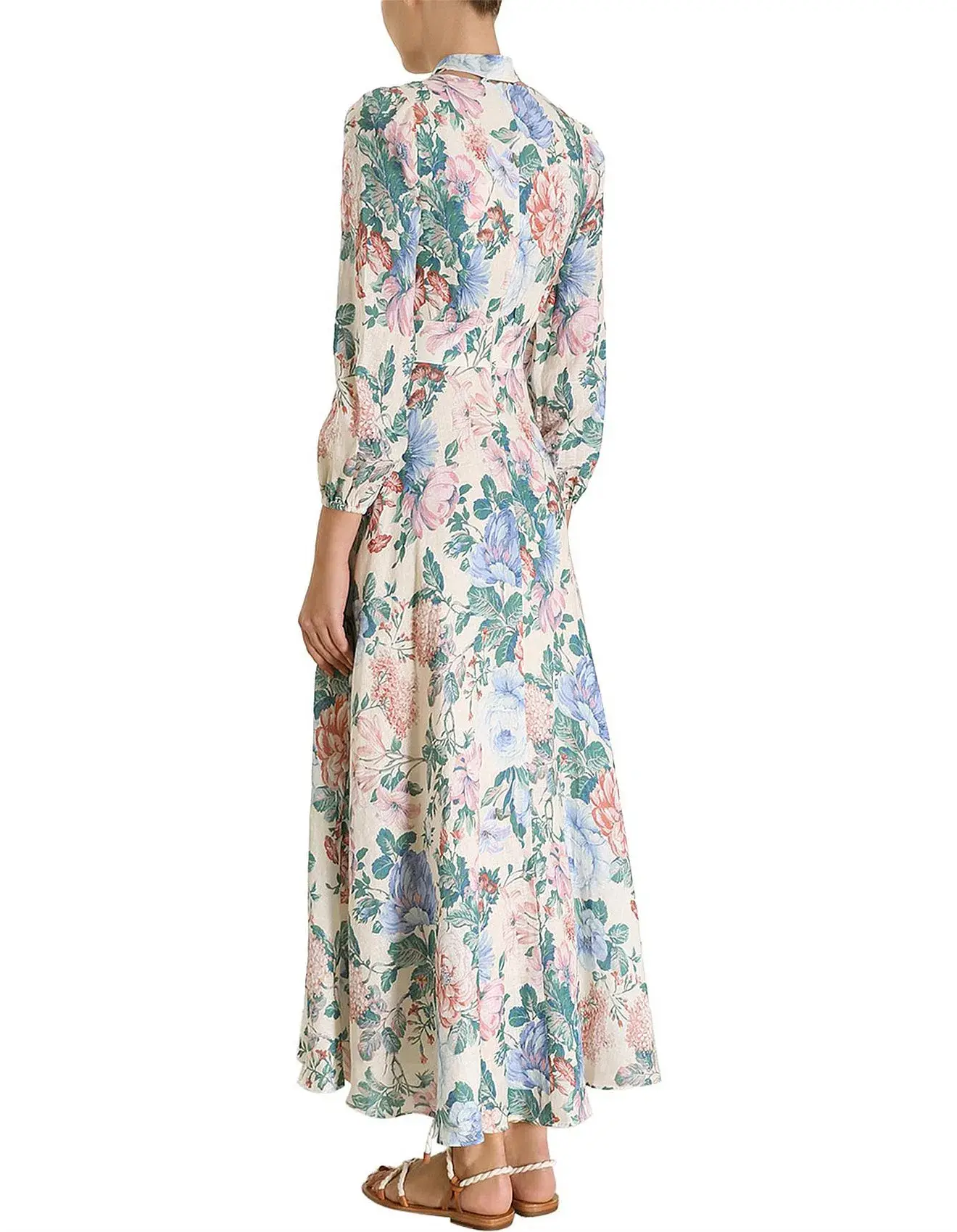 Zimmermann Verity Plunge Long Dress Dreamy Print Size 3 - Image 4