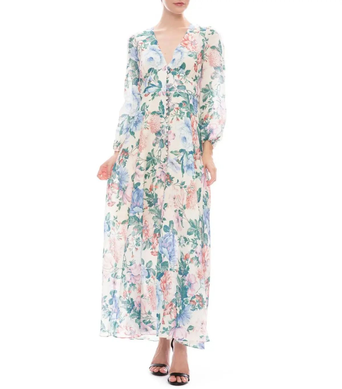 Zimmermann Verity Plunge Long Dress Dreamy Print Size 3 / AU 14 - Image 1