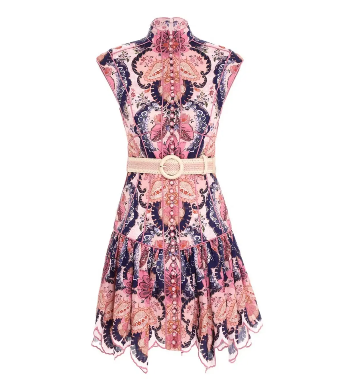 Zimmermann Laurel Flared Mini Dress Floral Size 0 / AU 8 - Image 3
