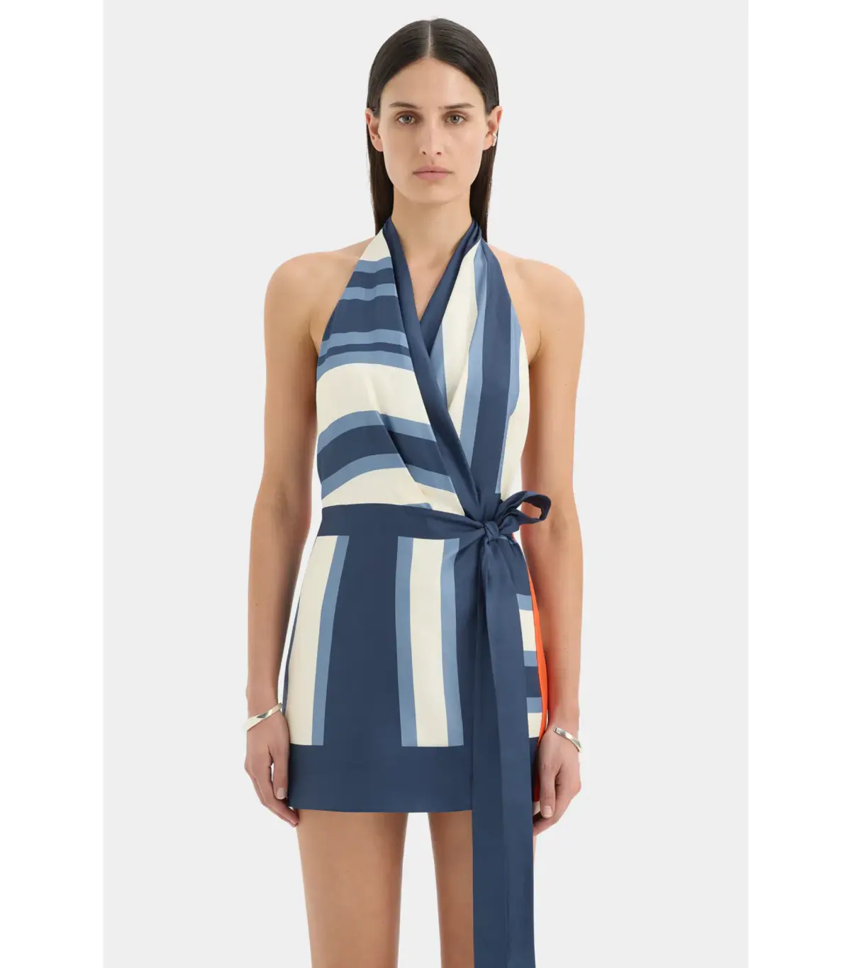 Sir the Label Dazed Wrap Halter Mini Dress Studio Print Size 2 / AU 10 - Image 2