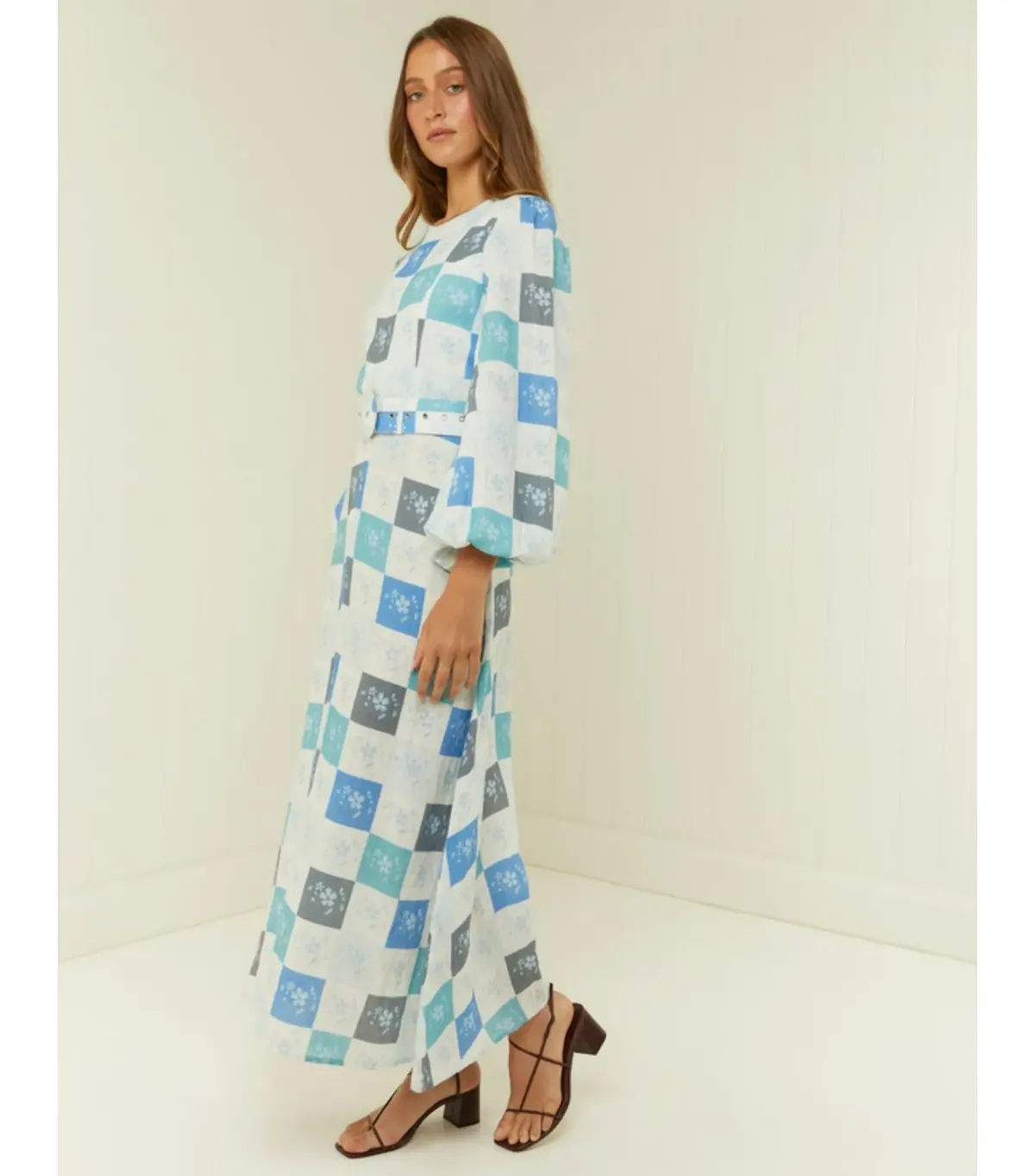 Palm Noosa Melrose Maxi Dress Blue Tile Size AU 14  - Image 2