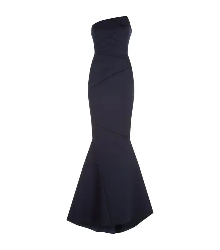Rachel Gilbert Adelia Strapless Gown Navy Size 6  - Image 2