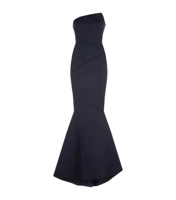Rachel Gilbert Adelia Strapless Maxi Gown Navy Size 6  - Image 2