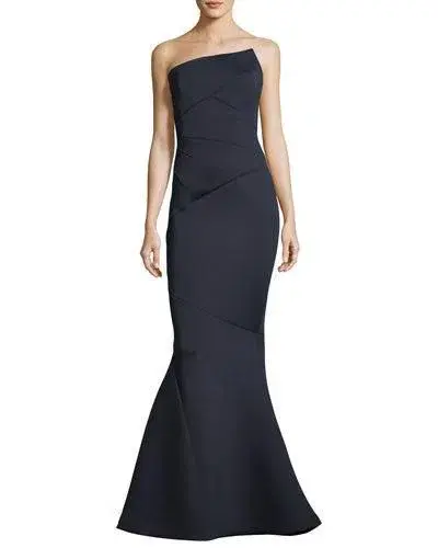 Rachel Gilbert Adelia Strapless Gown Navy Size 6  - Image 1