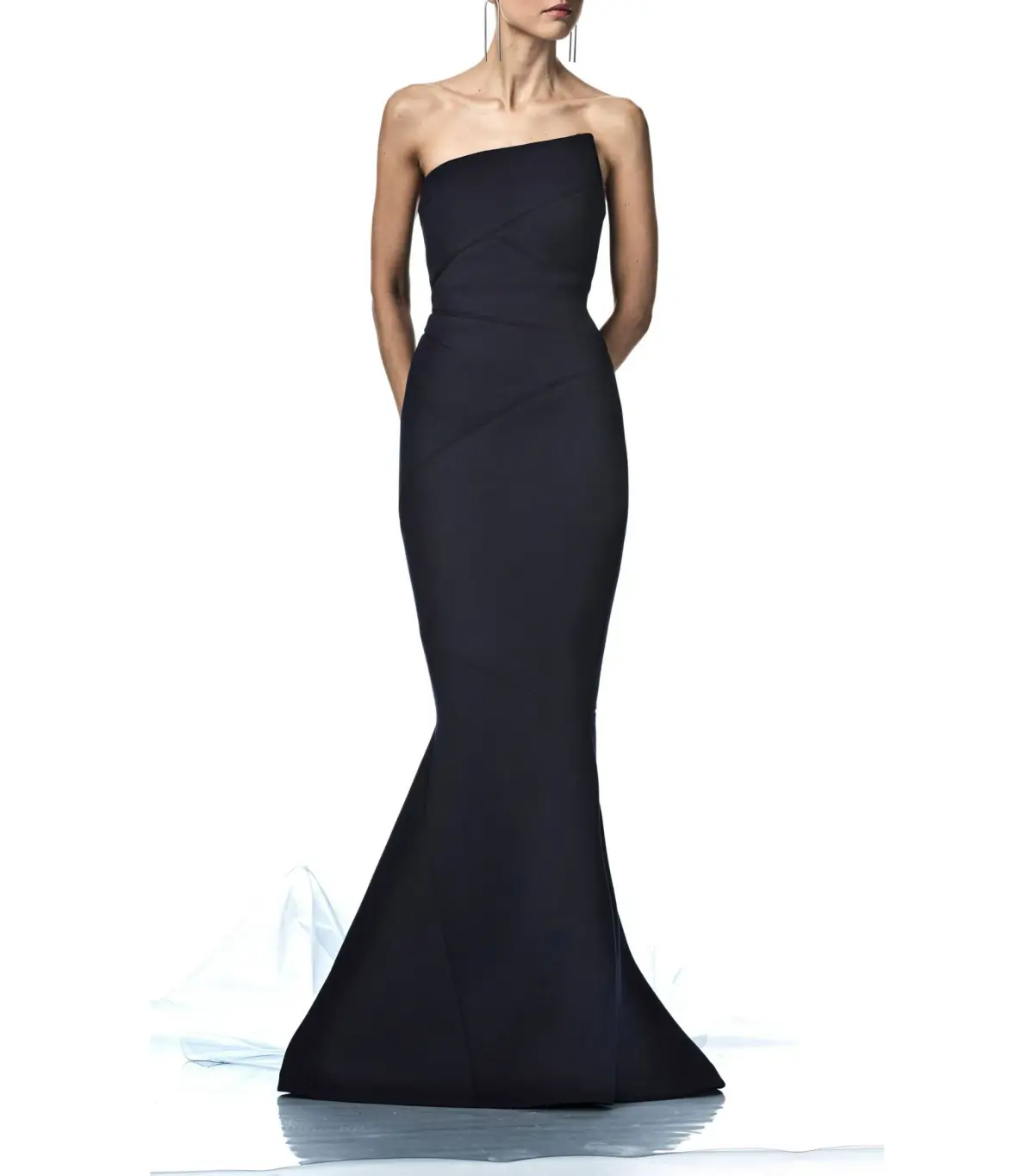 Rachel Gilbert Adelia Strapless Maxi Gown Navy Size AU 6  - Image 1