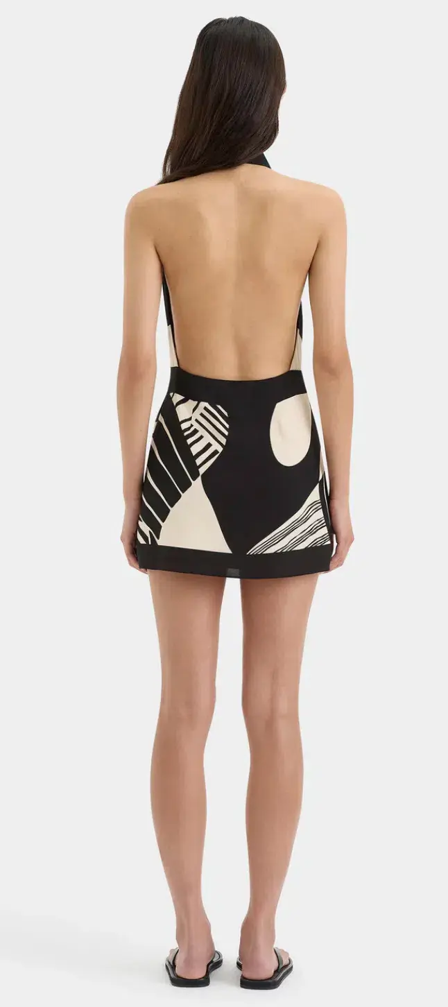 SIR Realisme Wrap Halter Mini Dress - Image 2