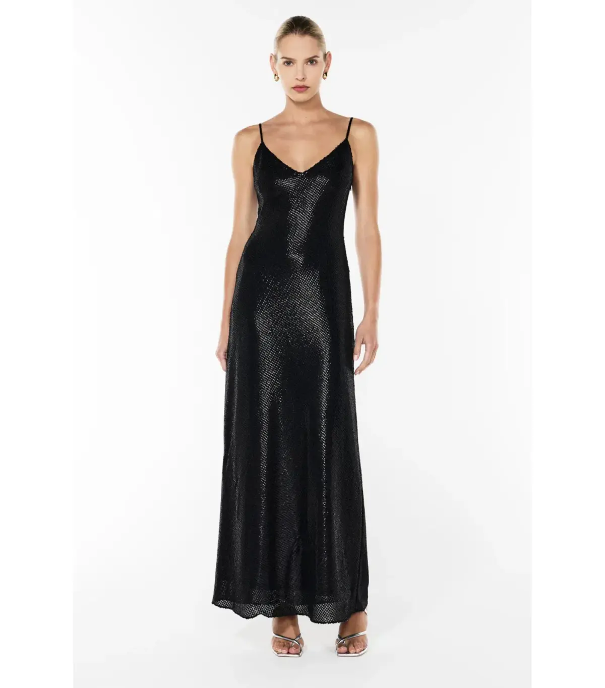Manning Cartell High Voltage Slip Maxi Dress Black Size AU 8 - Image 1