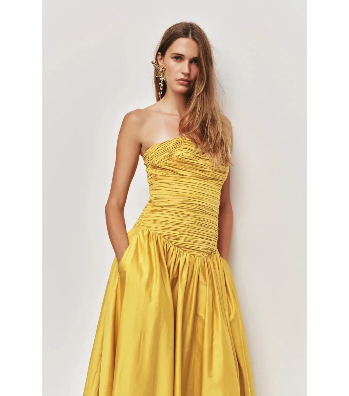 Aje Marigold Midi Dress in Chartreuse Size AU 8 - Image 2