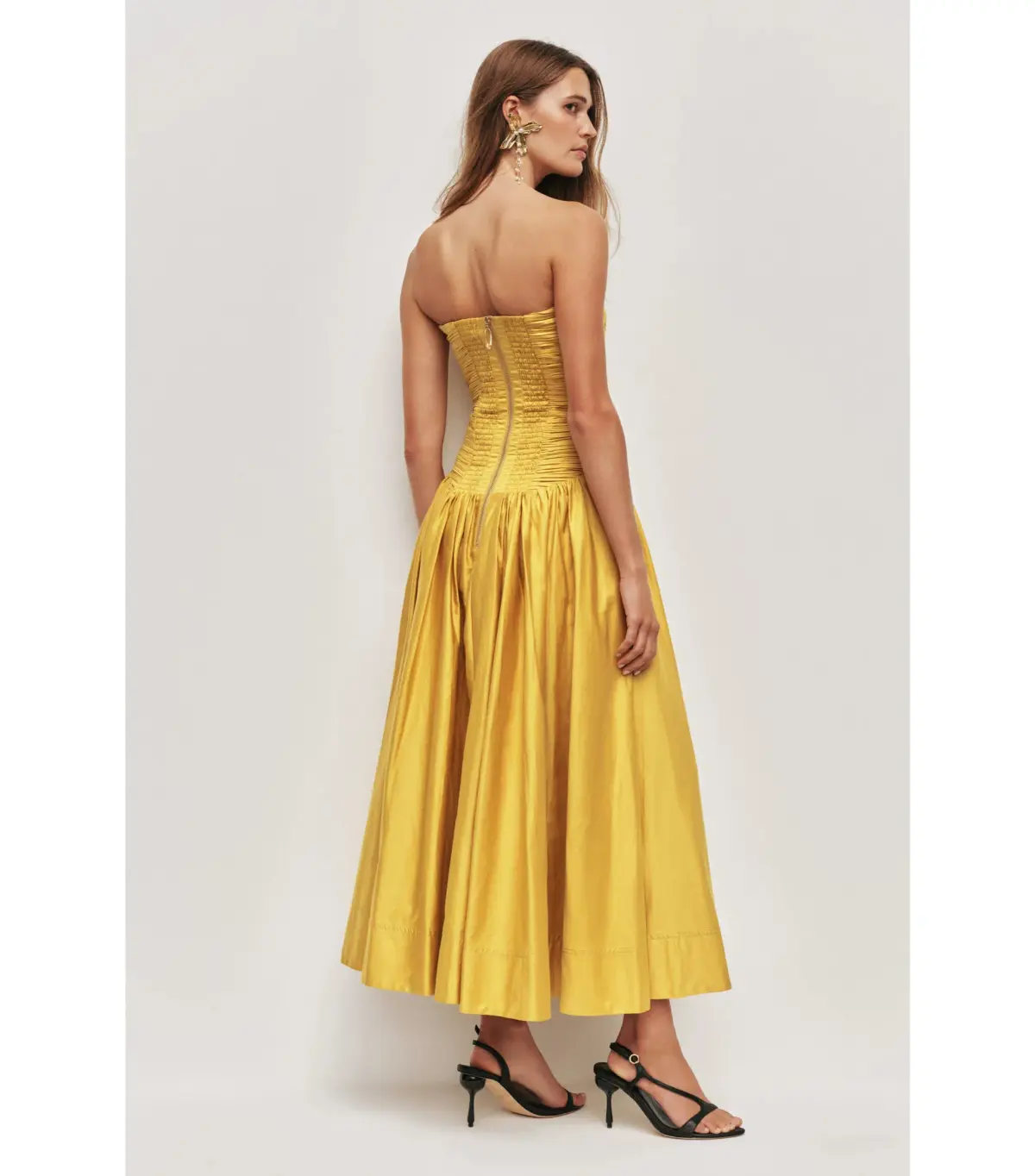 Aje Marigold Midi Dress in Chartreuse Size AU 8 - Image 4