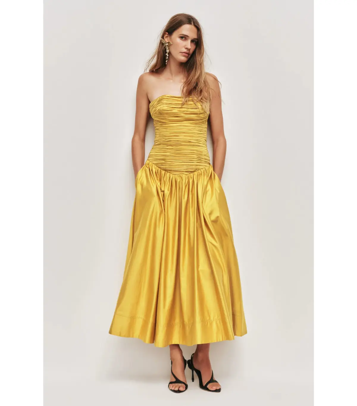 Aje Marigold Midi Dress in Chartreuse Size AU 8 - Image 1