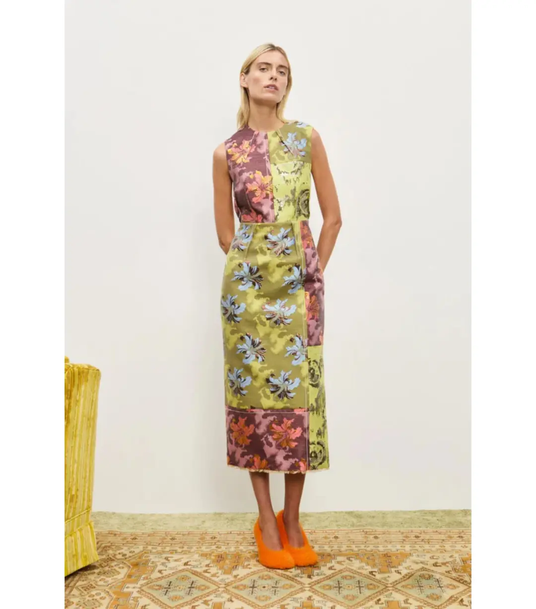 Alémais Adriana Jacquard Midi Gown Multi Size AU 14 for rent on The Volte - main image