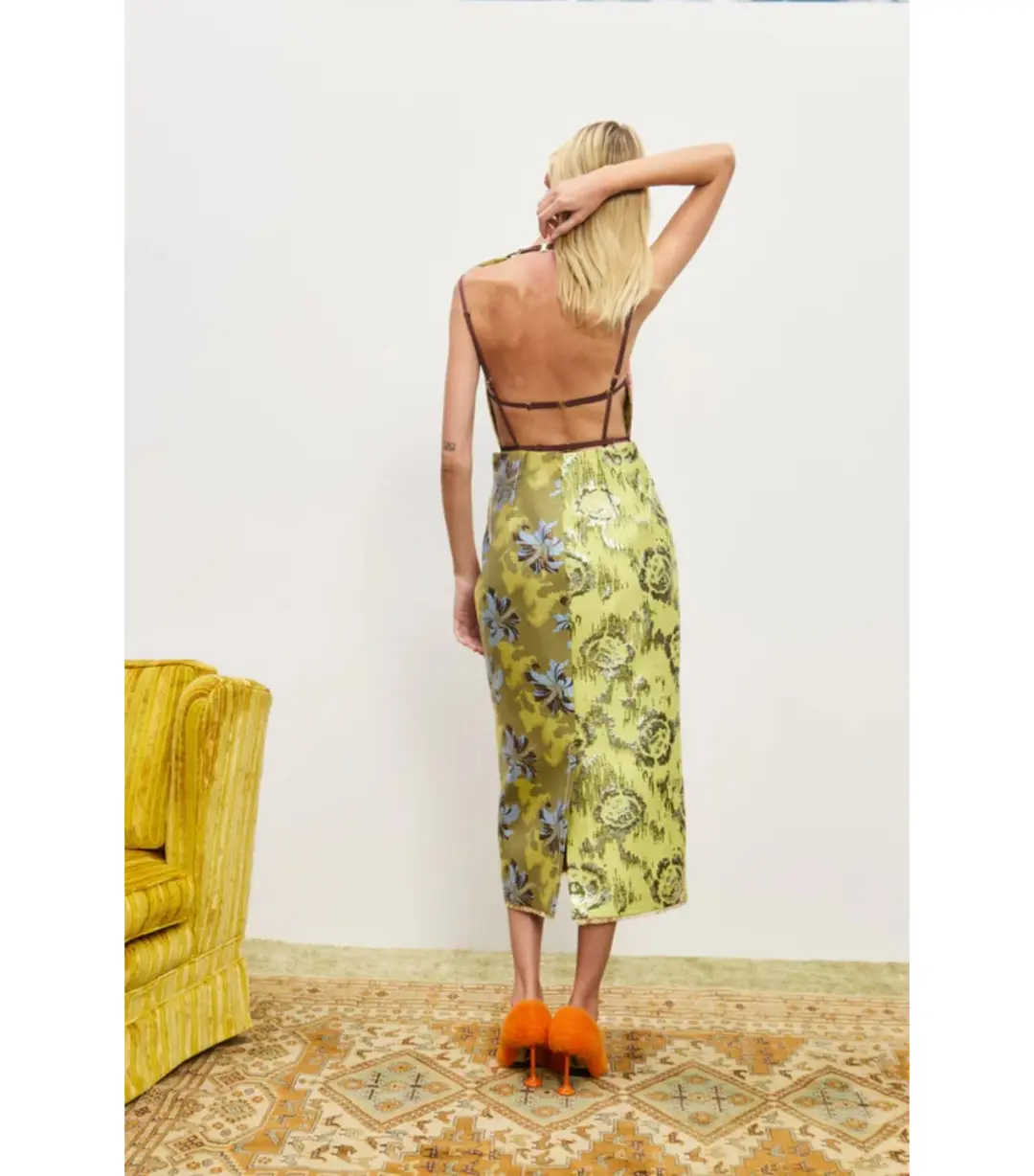 Alémais Adriana Jacquard Midi Gown Multi Size AU 10 for rent on The Volte - main image