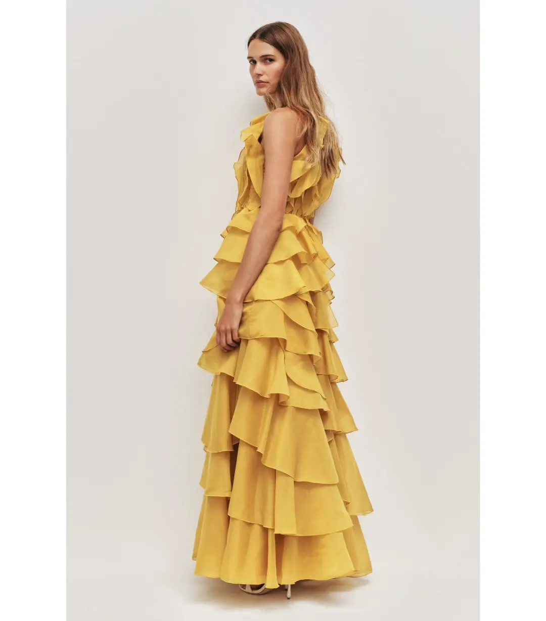 Aje Cleo Maxi Gown in Chartreuse Size AU 10  for rent on The Volte - main image