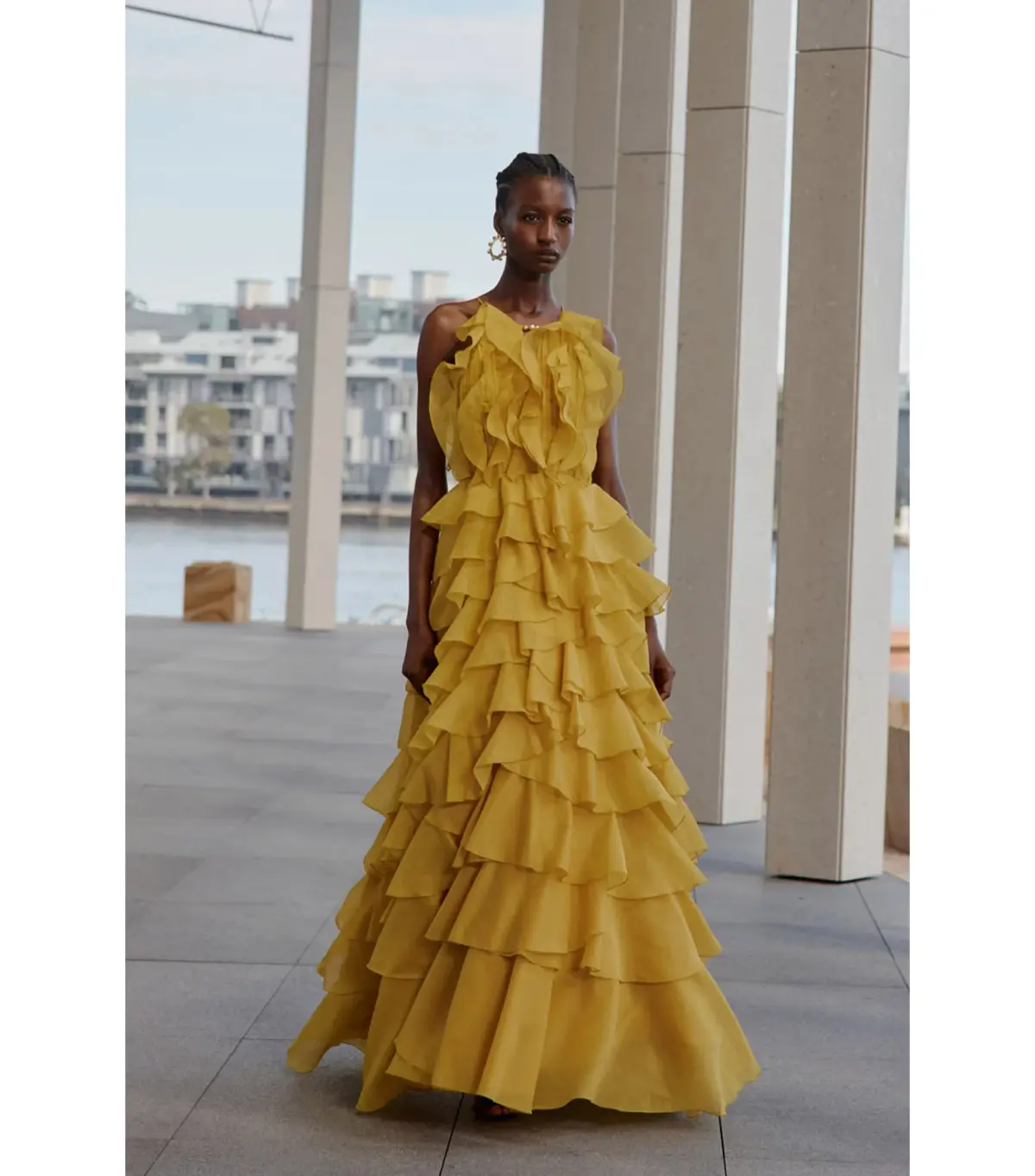 Aje Cleo Maxi Gown in Chartreuse Size AU 10  - Image 4