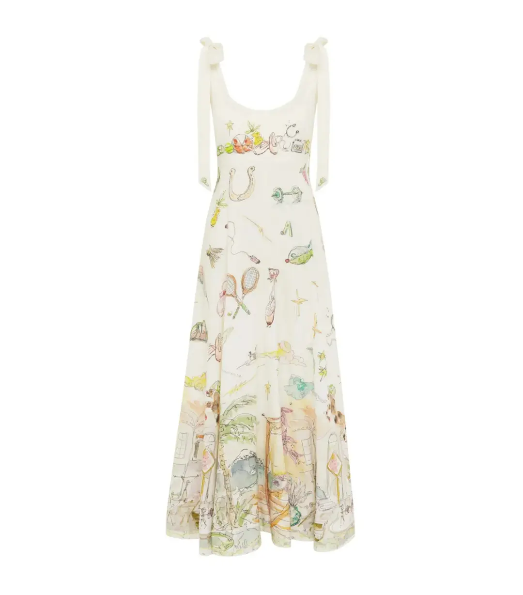 Alémais Anouk Ballet Midi Sundress Print Size AU 4 for rent on The Volte - main image