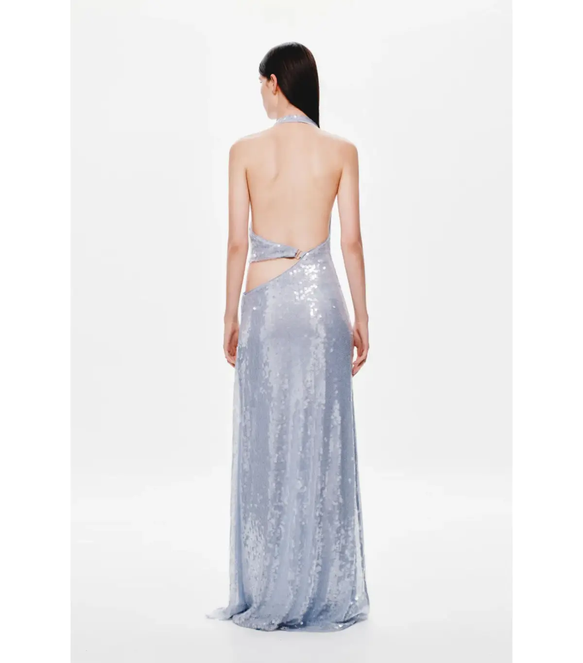 MISHA Devon Sequin Maxi Dress Cloud Blue Size S / AU 8  - Image 4