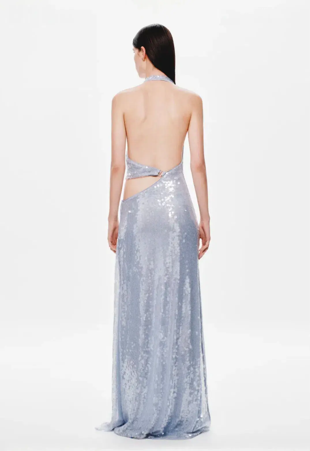 MISHA Devon Sequin Dress Cloud Blue Size S/AU8 - Image 3