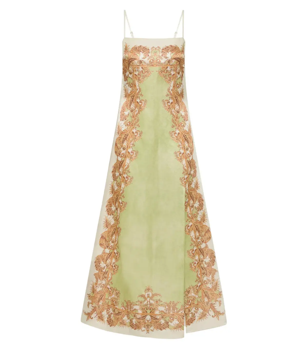 Antipodean Torrent Side Split Midi Dress Green Print Size AU 12  - Image 4