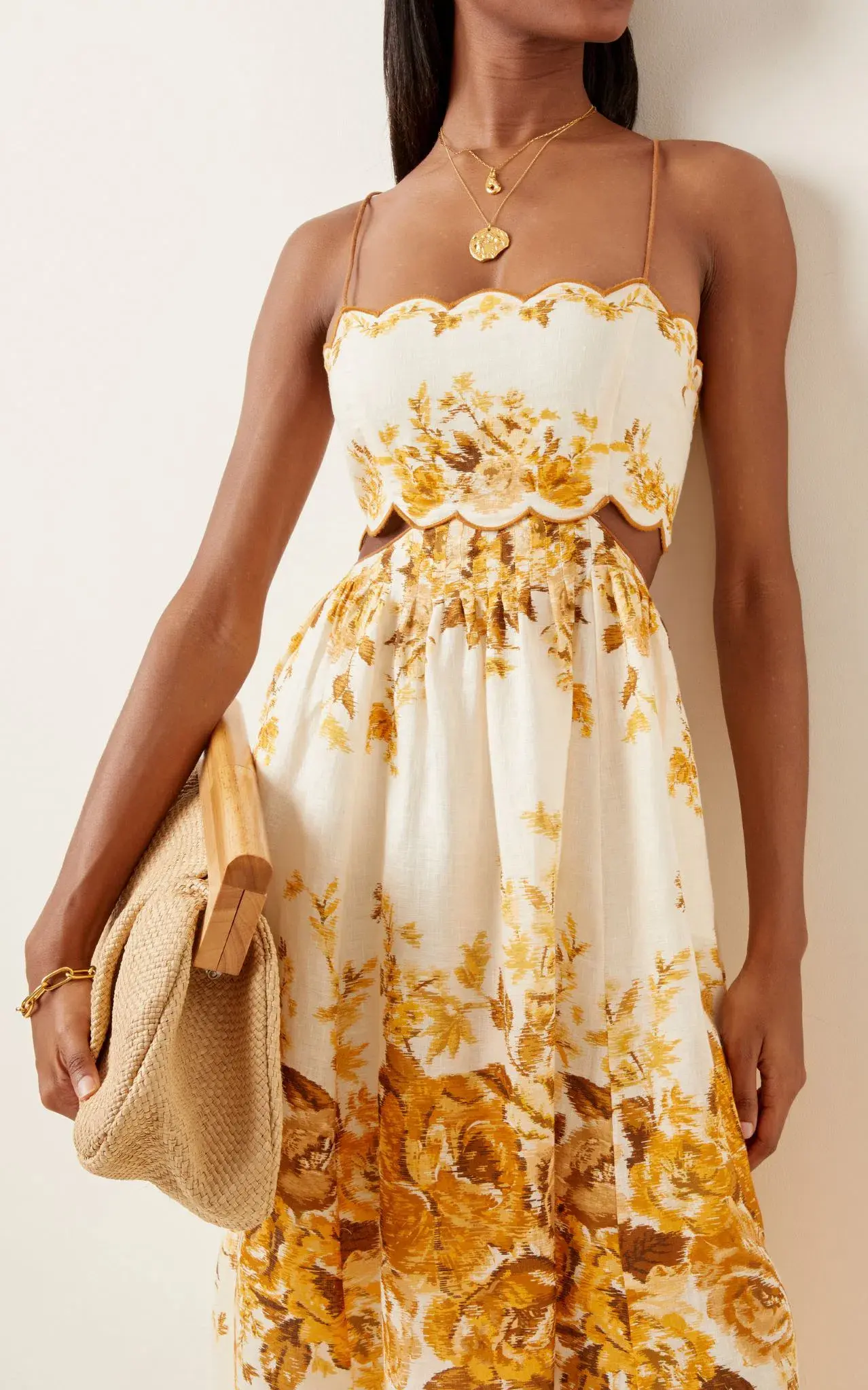 Zimmermann Aliane Scallop Midi Dress Size 2 / AU 12 - Image 2
