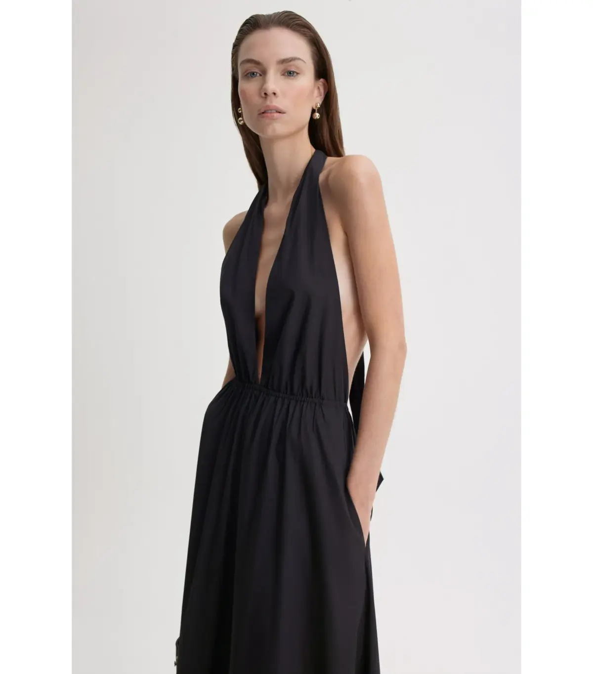 Scanlan Theodore Parachute Maxi Dress Black Size AU 6 - Image 3